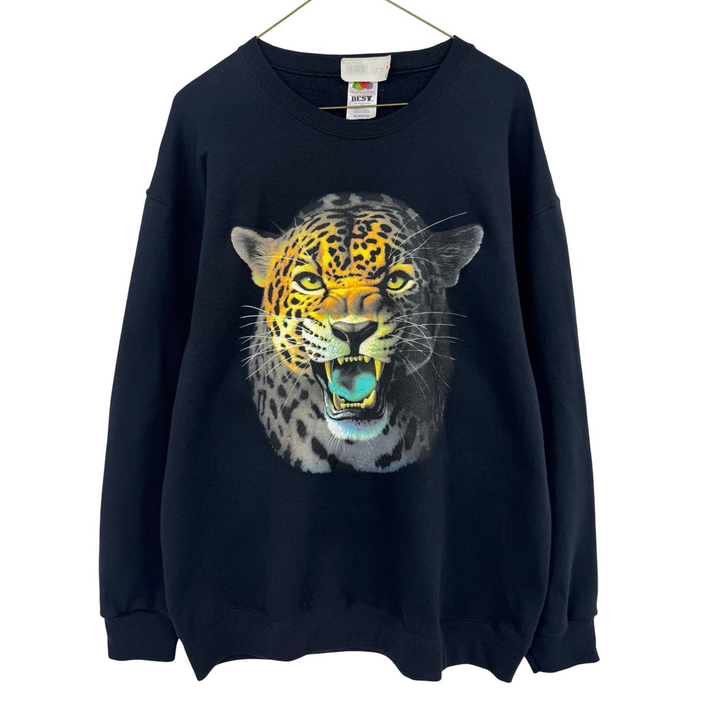 RARE 90s Vintage Jacksonville Jaguars Graphic Sweatshirt XL Black Crewneck NWT‎